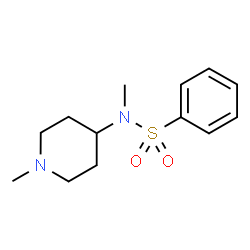 ChemSpider 2D Image | N-Methyl-N-(1-methyl-4-piperidinyl)benzenesulfonamide | C13H20N2O2S