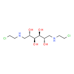 ChemSpider 2D Image | 1,6-Bis[(2-chloroethyl)amino]-1,6-dideoxy-L-mannitol | C10H22Cl2N2O4