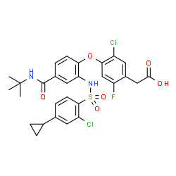 ChemSpider 2D Image | Vidupiprant | C28H27Cl2FN2O6S