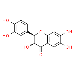 ChemSpider 2D Image | (2R,3R)-2-(3,4-Dihydroxyphenyl)-3,6,7-trihydroxy-2,3-dihydro-4H-chromen-4-one | C15H12O7
