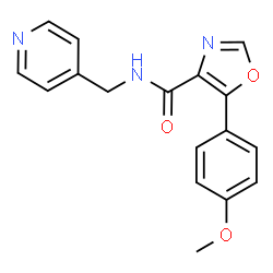 ChemSpider 2D Image | 5-(4-Methoxyphenyl)-N-(4-pyridinylmethyl)-1,3-oxazole-4-carboxamide | C17H15N3O3