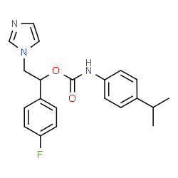 ChemSpider 2D Image | 1-(4-Fluorophenyl)-2-(1H-imidazol-1-yl)ethyl (4-isopropylphenyl)carbamate | C21H22FN3O2