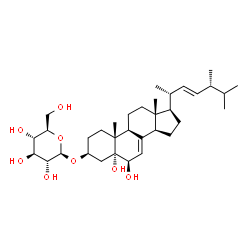 ChemSpider 2D Image | (3beta,5alpha,6beta,22E)-5,6-Dihydroxyergosta-7,22-dien-3-yl beta-D-glucopyranoside | C34H56O8