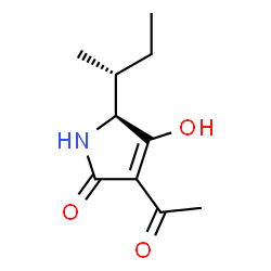 ChemSpider 2D Image | (5S)-3-Acetyl-5-[(2R)-2-butanyl]-4-hydroxy-1,5-dihydro-2H-pyrrol-2-one | C10H15NO3