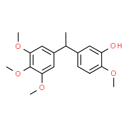 ChemSpider 2D Image | 2-Methoxy-5-[1-(3,4,5-trimethoxyphenyl)ethyl]phenol | C18H22O5