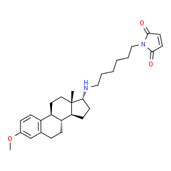 ChemSpider 2D Image | 1-(6-{[(17alpha)-3-Methoxyestra-1,3,5(10)-trien-17-yl]amino}hexyl)-1H-pyrrole-2,5-dione | C29H40N2O3