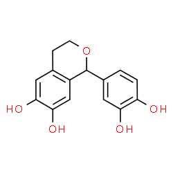 ChemSpider 2D Image | 1-(3,4-Dihydroxyphenyl)-3,4-dihydro-1H-isochromene-6,7-diol | C15H14O5