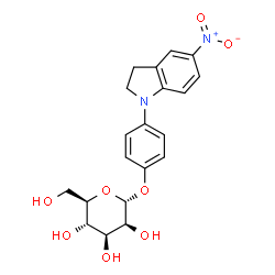 ChemSpider 2D Image | 4-(5-Nitro-2,3-dihydro-1H-indol-1-yl)phenyl alpha-D-mannopyranoside | C20H22N2O8