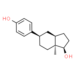 ChemSpider 2D Image | (1R,3aR,5R,7aS)-5-(4-Hydroxyphenyl)-7a-methyloctahydro-1H-inden-1-ol | C16H22O2