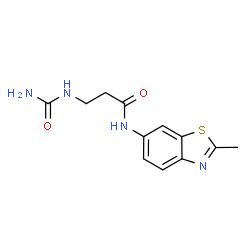 ChemSpider 2D Image | N-(2-Methyl-1,3-Benzothiazol-6-Yl)-3-Ureido-Propanamide | C12H14N4O2S