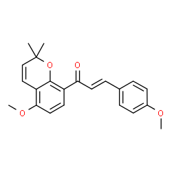 ChemSpider 2D Image | (2E)-1-(5-Methoxy-2,2-dimethyl-2H-chromen-8-yl)-3-(4-methoxyphenyl)-2-propen-1-one | C22H22O4