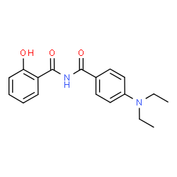 ChemSpider 2D Image | N-[4-(Diethylamino)benzoyl]-2-hydroxybenzamide | C18H20N2O3