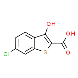 ChemSpider 2D Image | 6-Chloro-3-hydroxy-1-benzothiophene-2-carboxylic acid | C9H5ClO3S