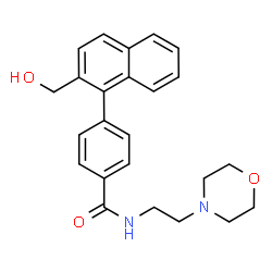 ChemSpider 2D Image | 4-[2-(Hydroxymethyl)-1-naphthyl]-N-[2-(4-morpholinyl)ethyl]benzamide | C24H26N2O3