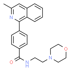 ChemSpider 2D Image | 4-(3-Methyl-1-isoquinolinyl)-N-[2-(4-morpholinyl)ethyl]benzamide | C23H25N3O2