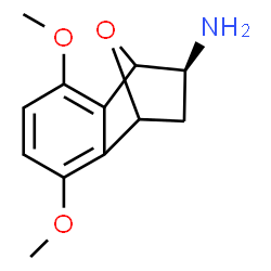 ChemSpider 2D Image | (9S)-3,6-Dimethoxy-11-oxatricyclo[6.2.1.0~2,7~]undeca-2,4,6-trien-9-amine | C12H15NO3