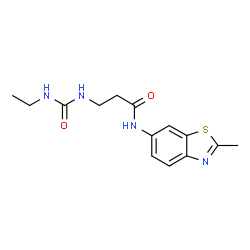 ChemSpider 2D Image | N~3~-(Ethylcarbamoyl)-N-(2-methyl-1,3-benzothiazol-6-yl)-beta-alaninamide | C14H18N4O2S