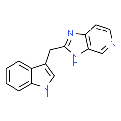 ChemSpider 2D Image | 2-(1H-Indol-3-ylmethyl)-1H-imidazo[4,5-c]pyridine | C15H12N4
