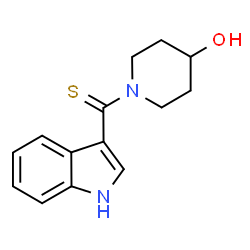 ChemSpider 2D Image | (4-Hydroxy-1-piperidinyl)(1H-indol-3-yl)methanethione | C14H16N2OS