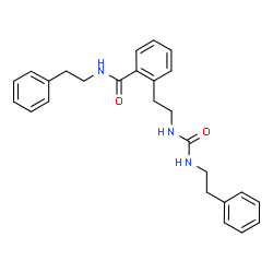 ChemSpider 2D Image | N-(2-Phenylethyl)-2-(2-{[(2-phenylethyl)carbamoyl]amino}ethyl)benzamide | C26H29N3O2