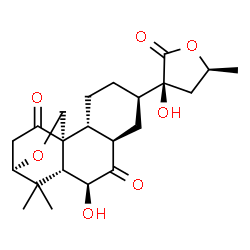 ChemSpider 2D Image | (1S,2R,5R,7R,9S,10R,12R)-9-Hydroxy-5-[(3S,5S)-3-hydroxy-5-methyl-2-oxotetrahydro-3-furanyl]-11,11-dimethyl-13-oxatetracyclo[10.2.2.0~1,10~.0~2,7~]hexadecane-8,15-dione | C22H30O7