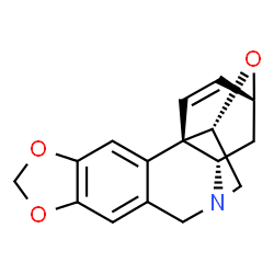 ChemSpider 2D Image | (3alpha,11S,13beta,19alpha)-1,2-Didehydro-3,11-epoxycrinan | C16H15NO3