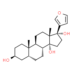 ChemSpider 2D Image | (3beta,5beta,17alpha)-17-(3-Furyl)androstane-3,14,17-triol | C23H34O4