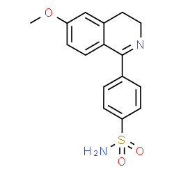 ChemSpider 2D Image | 4-(6-Methoxy-3,4-dihydro-1-isoquinolinyl)benzenesulfonamide | C16H16N2O3S