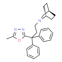 ChemSpider 2D Image | (1s,4s)-2-[3-(5-Methyl-1,3,4-oxadiazol-2-yl)-3,3-diphenylpropyl]-2-azabicyclo[2.2.2]octane | C25H29N3O
