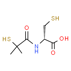 ChemSpider 2D Image | N-(2-Methyl-2-sulfanylpropanoyl)-D-cysteine | C7H13NO3S2