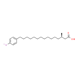 ChemSpider 2D Image | (3R)-iodofiltic acid (123I) | C22H35123IO2