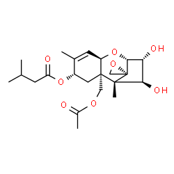 ChemSpider 2D Image | (3alpha,4beta,8alpha,12R)-15-Acetoxy-3,4-dihydroxy-12,13-epoxytrichothec-9-en-8-yl 3-methylbutanoate | C22H32O8