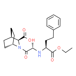 ChemSpider 2D Image | (1R,3S,4R)-2-{N-[(2S)-1-Ethoxy-1-oxo-4-phenyl-2-butanyl]-L-alanyl}-2-azabicyclo[2.2.2]octane-3-carboxylic acid | C23H32N2O5