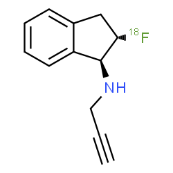 ChemSpider 2D Image | (1S,2S)-2-(~18~F)Fluoro-N-(2-propyn-1-yl)-1-indanamine | C12H1218FN