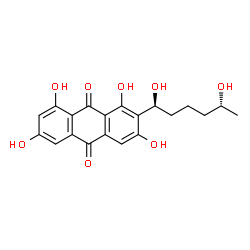 ChemSpider 2D Image | (1'S,5'R)-5'-hydroxyaverantin | C20H20O8