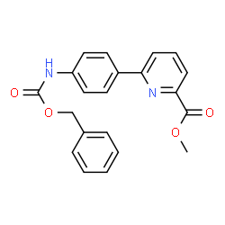 ChemSpider 2D Image | Methyl 6-(4-(((benzyloxy)carbonyl)amino)phenyl)picolinate | C21H18N2O4