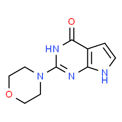 ChemSpider 2D Image | 2-Morpholino-3H-pyrrolo[2,3-d]pyrimidin-4(7H)-one | C10H12N4O2