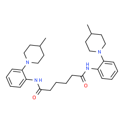 ChemSpider 2D Image | N,N'-Bis[2-(4-methyl-1-piperidinyl)phenyl]hexanediamide | C30H42N4O2