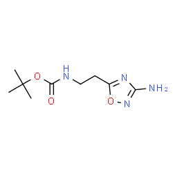 ChemSpider 2D Image | 2-Methyl-2-propanyl [2-(3-amino-1,2,4-oxadiazol-5-yl)ethyl]carbamate | C9H16N4O3