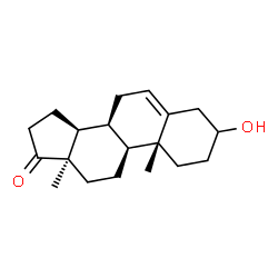 ChemSpider 2D Image | (8alpha,13alpha)-3-Hydroxyandrost-5-en-17-one | C19H28O2