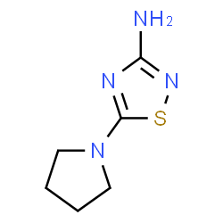 ChemSpider 2D Image | 5-(1-Pyrrolidinyl)-1,2,4-thiadiazol-3-amine | C6H10N4S