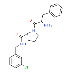 ChemSpider 2D Image | Phenylalanyl-N-(3-chlorobenzyl)prolinamide | C21H24ClN3O2