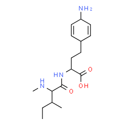 ChemSpider 2D Image | 4-(4-Amino-2,5-cyclohexadien-1-yl)-2-[(N-methylisoleucyl)amino]butanoic acid | C17H29N3O3