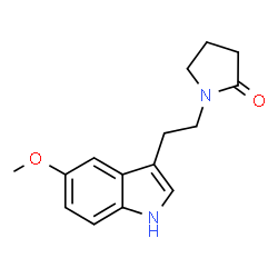 ChemSpider 2D Image | 1-[2-(5-Methoxy-1H-indol-3-yl)ethyl]-2-pyrrolidinone | C15H18N2O2