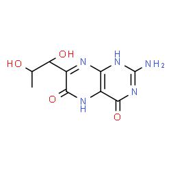 ChemSpider 2D Image | 2-Amino-7-(1,2-dihydroxypropyl)-1,5-dihydro-4,6-pteridinedione | C9H11N5O4