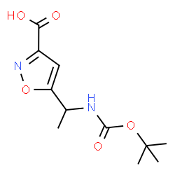 ChemSpider 2D Image | 5-(1-((tert-Butoxycarbonyl)amino)ethyl)isoxazole-3-carboxylic acid | C11H16N2O5