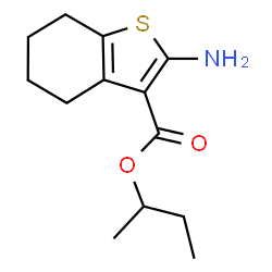 ChemSpider 2D Image | sec-Butyl 2-amino-4,5,6,7-tetrahydro-1-benzothiophene-3-carboxylate | C13H19NO2S
