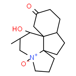 ChemSpider 2D Image | 5-Hydroxy-6-methyloctahydro-2H,5H,9H-indeno[7a,1-h]indolizin-3(4H)-one 8-oxide | C16H25NO3