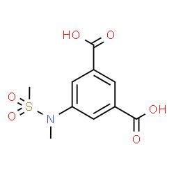 ChemSpider 2D Image | 5-[Methyl(methylsulfonyl)amino]isophthalic acid | C10H11NO6S