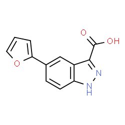 ChemSpider 2D Image | 5-(2-Furyl)-1H-indazole-3-carboxylic acid | C12H8N2O3